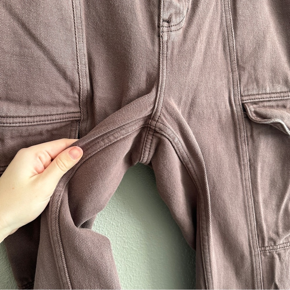 Pacsun Brown Elastic High Waist Cargo Jeans Medium - Picture 3 of 14